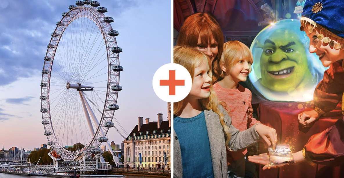 DreamWorks Shrek's Adventure and London Eye: Combo Ticket - London Eye: The Simple Way to See London from 135 Meters Up