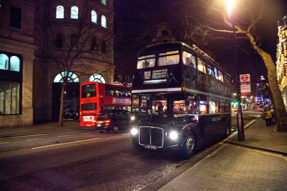 London: Comedy Horror Ghost Tour on a Bus - The Necrobus lore: haunted palaces, burial grounds, and skeletons