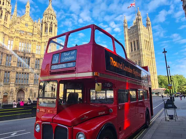 London: Guided Sightseeing Tour on a Vintage Open-Top Bus - London Eye and the Big Ben Area: Government and Views in One Sweep