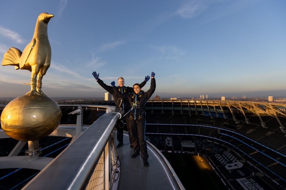 London: Tottenham Hotspur Stadium Skywalk Experience - Entering Dare Skywalk Basecamp: the part that makes it feel safe